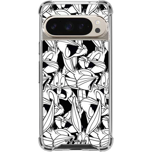 Looney Tunes Bugs Bunny Super Sized Pattern Pixel 9/9 Pro Clear Case
